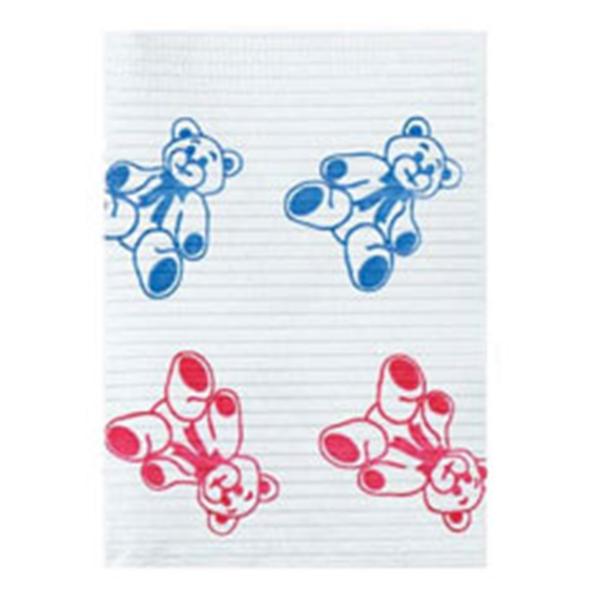 Towel Patient Polyback 19 in x 13 in Teddy Bear 3 Ply Polyback 500/Ca